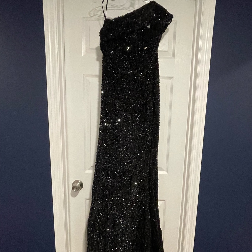 Cinderella Divine One Shoulder Mermaid Sequin Gown